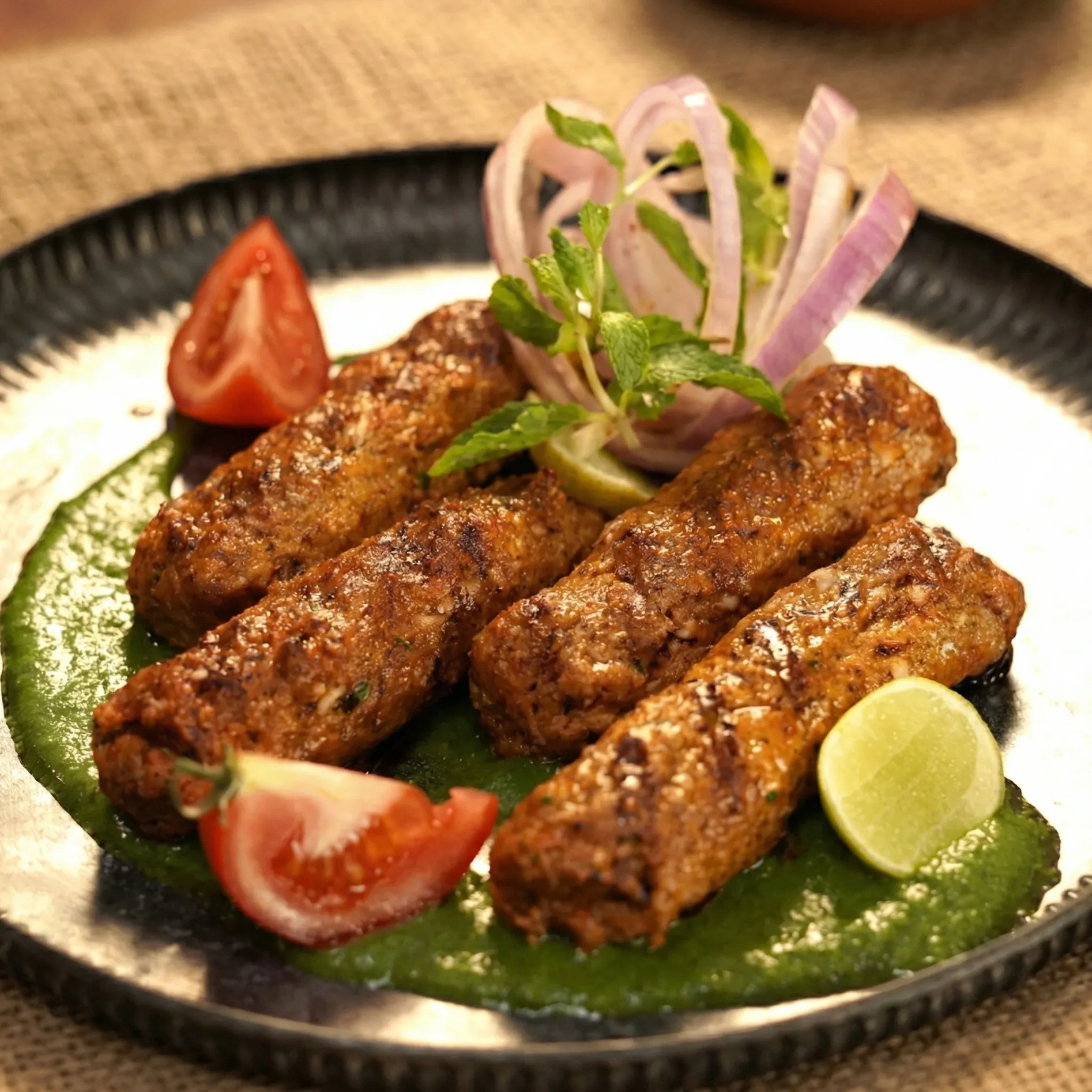 Delicious Halal Goat Seekh Kebab at Tarrka House in Edmonton, AB